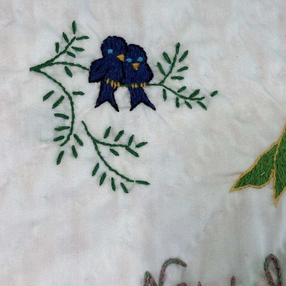 VTG Handmade Baby Quilt 37X 47